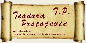 Teodora Prstojević vizit kartica